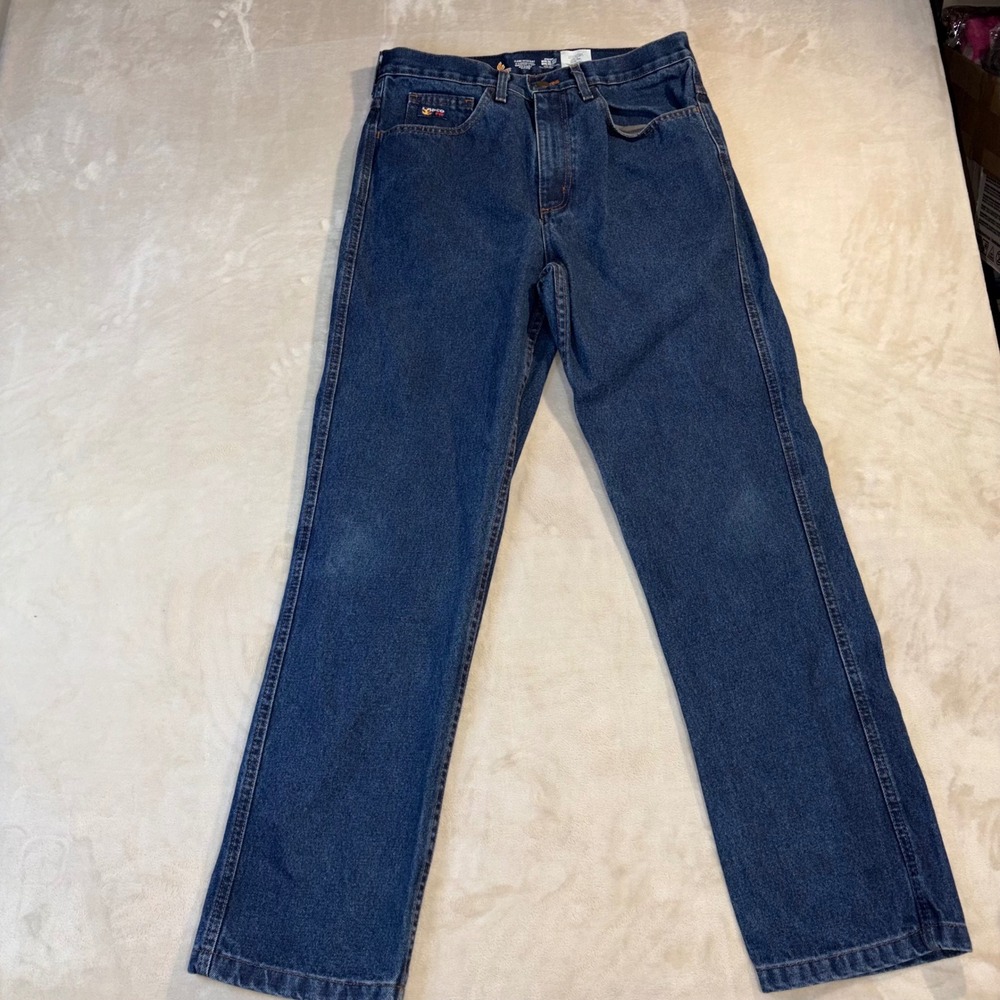 Lapco FR Flame Resistant Work Jeans Mens 32x32 Dark Wash Denim NFPA 2112 CAT 2